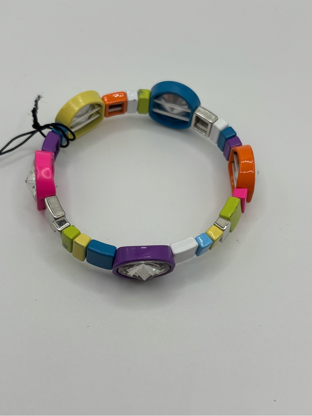 Crystal Bracelet Rainbow Geometric Stretch New - Picture 4 of 4